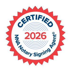 NNA Certified Loan Signing Agent 2026 badge — certified signing agent Massachusetts